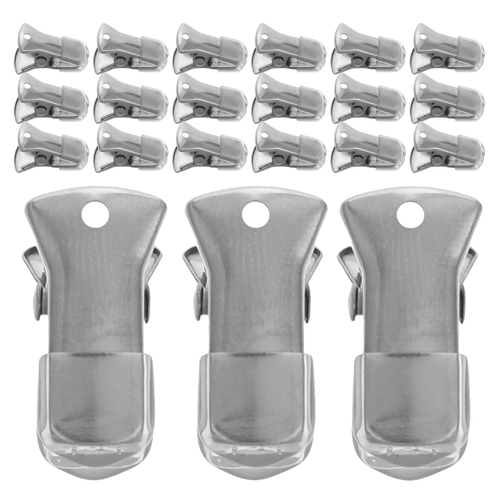 60Pcs Mini Metal Alligator Clips Non Slip Badge Holders Office School Name Tag Clamps Craft DIY Sweater Paper Clips
