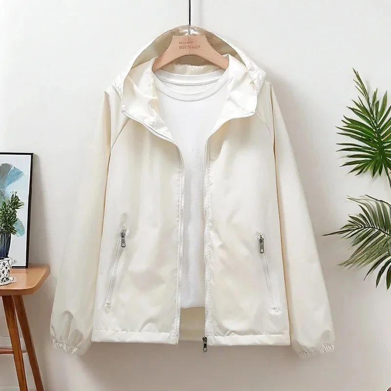 선 스크린 코트 여성 새로운 느슨한 대형 통기성 태양 보호 의류 자켓 패션 야외 얇은 코트