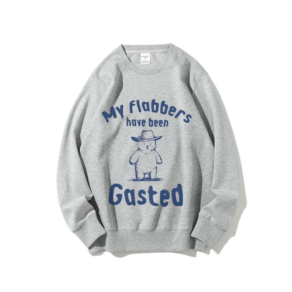 Retro Vintage Sweatshirt Graphic Hoodies Y2K Casual Daily Wear Unisex  Versatile Stylish Pullover My Flabbers Have Been Gasted