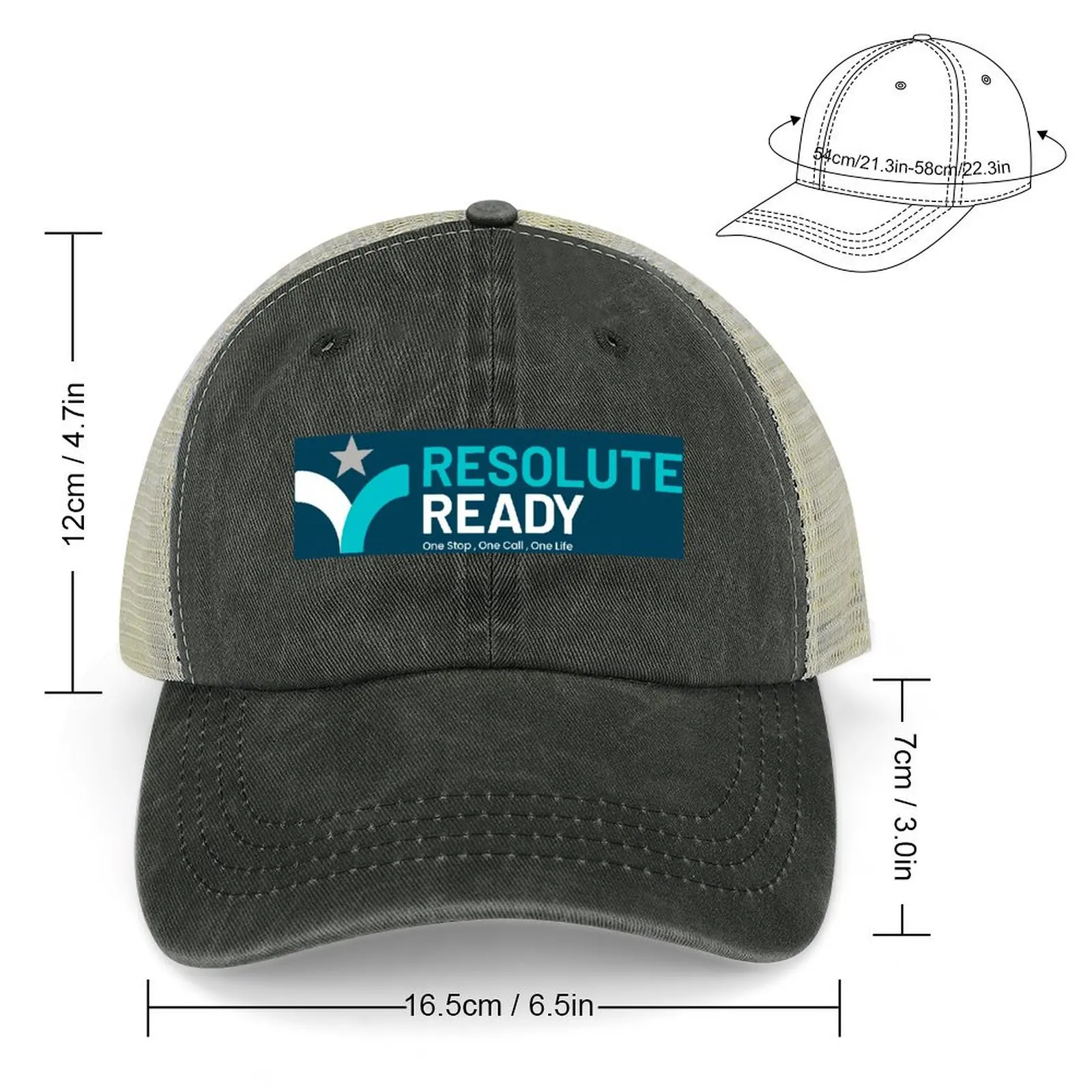 Resolute Ready Designs Cowboy Hat Fashion Beach summer hat Hood Luxury Woman Men's