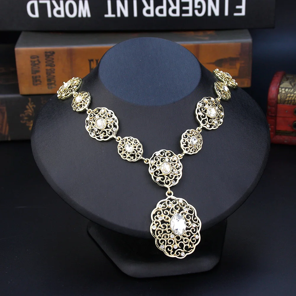 Sun spicems Gold Farbe Marokko Choker Halskette für Frauen arabische Braut Hochzeit Schmuck