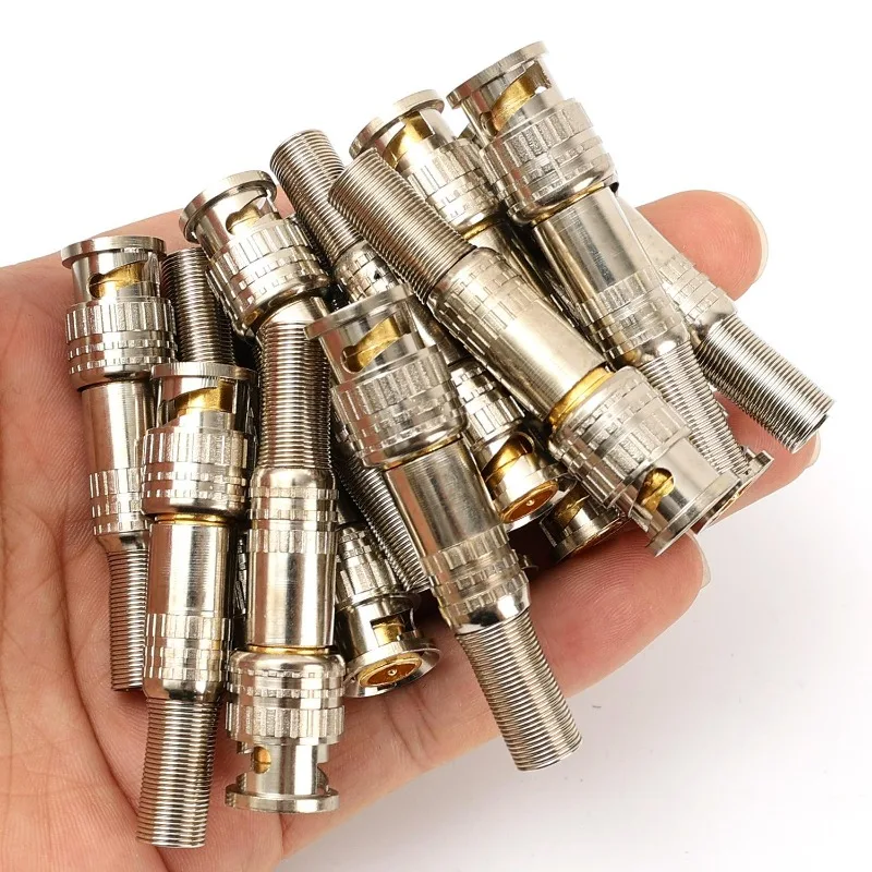 BNC Connector Camera Monitoring Non-Welded Connector Solderless Q9 HD Video Oscilloscope Plug Welding Cable Connectors Terminals