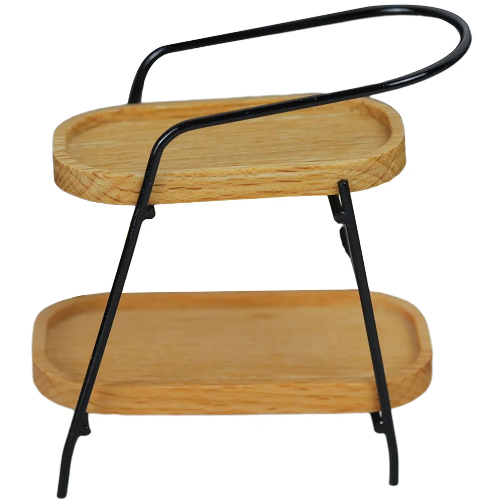 Adorable Mini Furniture Miniature Kitchen Accessories Shelf Storage Flower Pot Rack