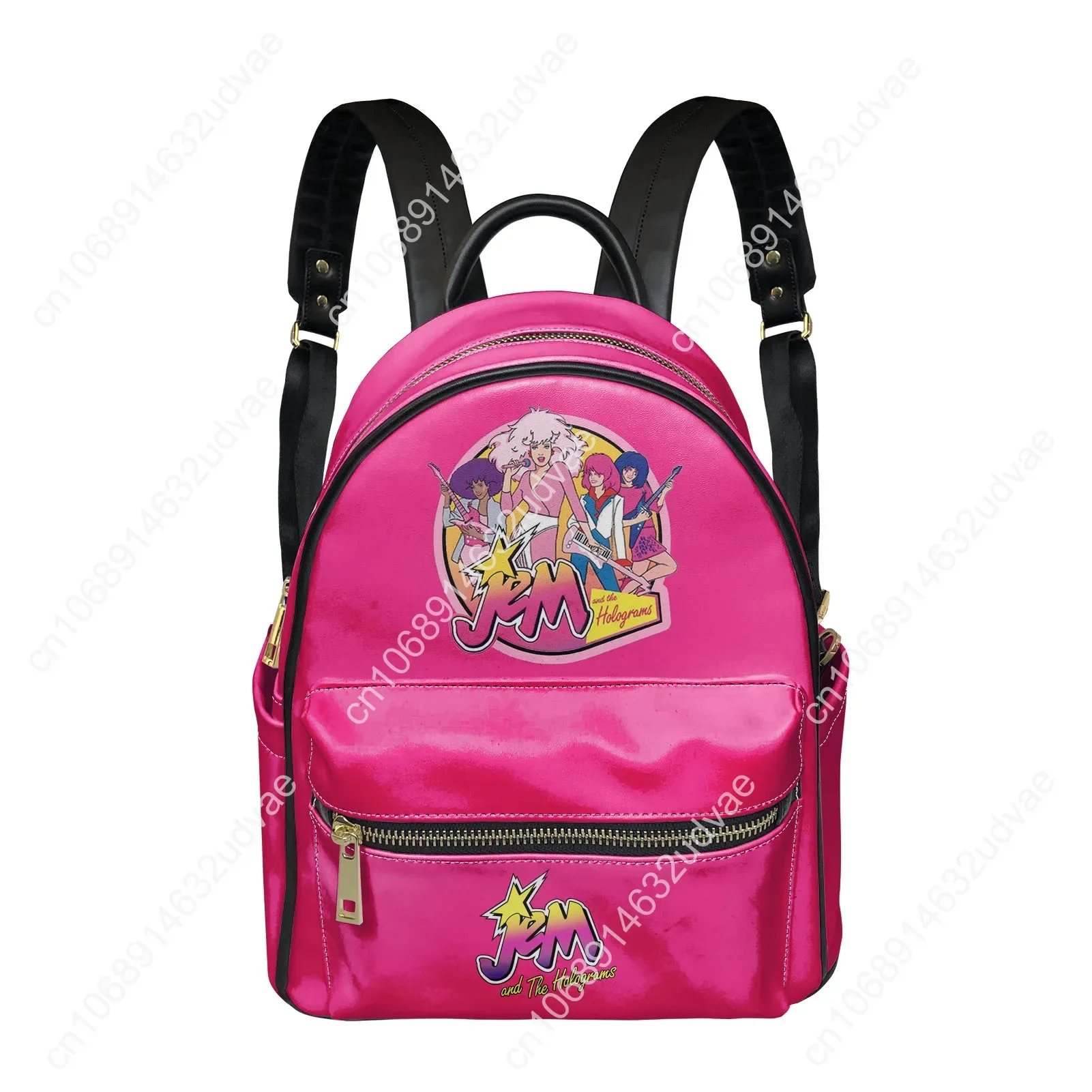 Jem and The Holograms Backpack Womens Men Knapsack Personalized Text Image Double Shoulder Bag Bookbag Rucksack Gift Daypack
