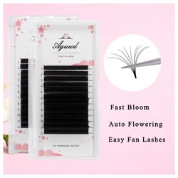 AGUUD Easy Fan Lashes Eyelash Extension Faux Mink Auto Flowering Rapid blooming fans Individual Eyelash Extension Easy Fanning