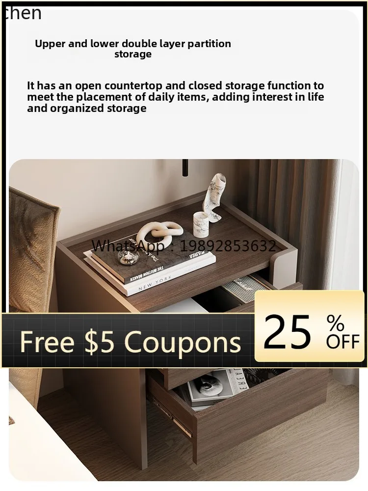 

YXY minimalist bedside table bedroom modern minimalist high-end bedside table bedside storage cabinet
