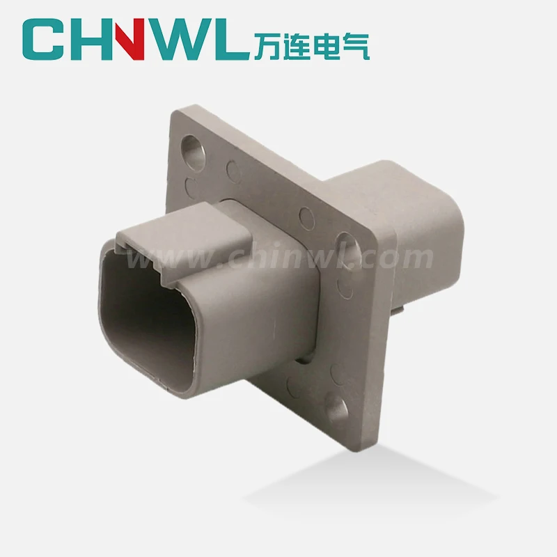 

50 Sets 4 Pin Rectangle Wiring Terminal Socket With Fixed Flange DT04-4P-L012 Waterproof Wire Connector For Automobile