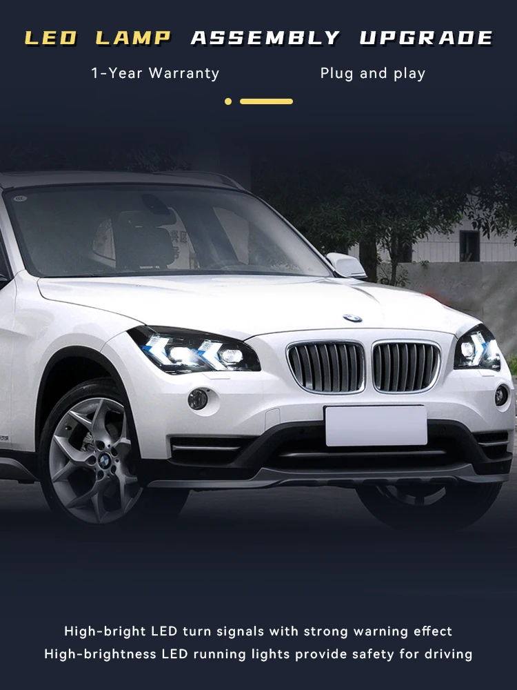 Auto Headlights For BMW X1 E84 F49 Front Lamp 2010-2015 LED Bulbs DRL Newest Upgrade Head Light Projector Lens Car Accessories