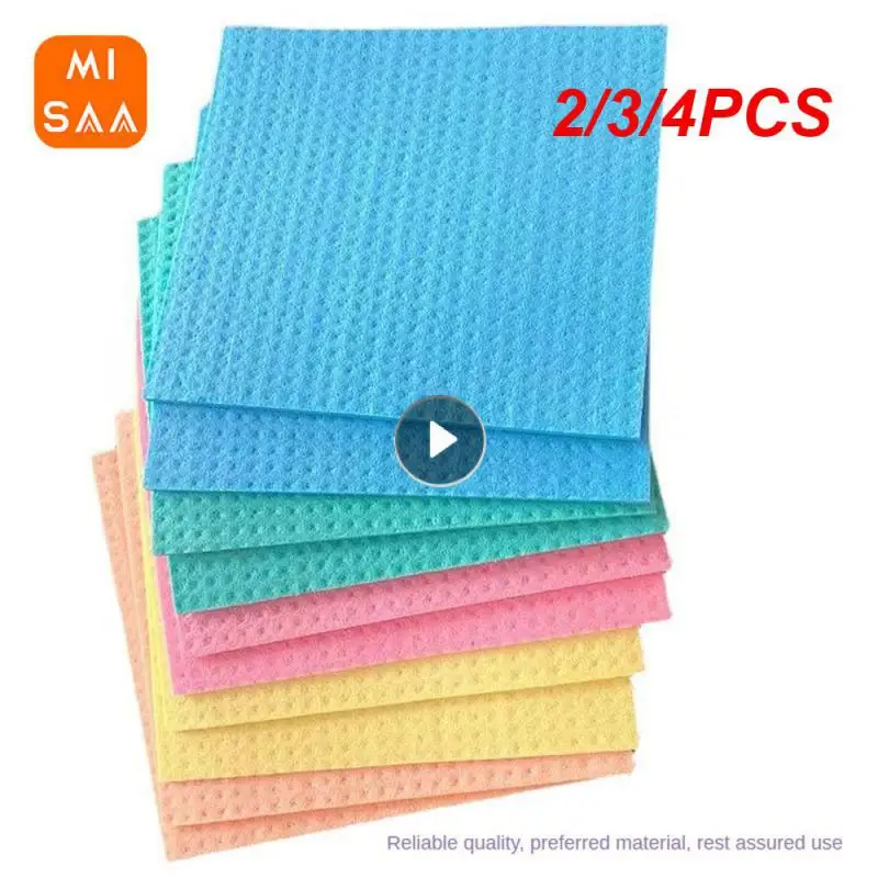 2/3/4PCS French Wood Pulp Cotton Rag Washable High Quality Wood Fiber Compressed Wood Pulp Cotton Rag Baijie Cloth Absorbent