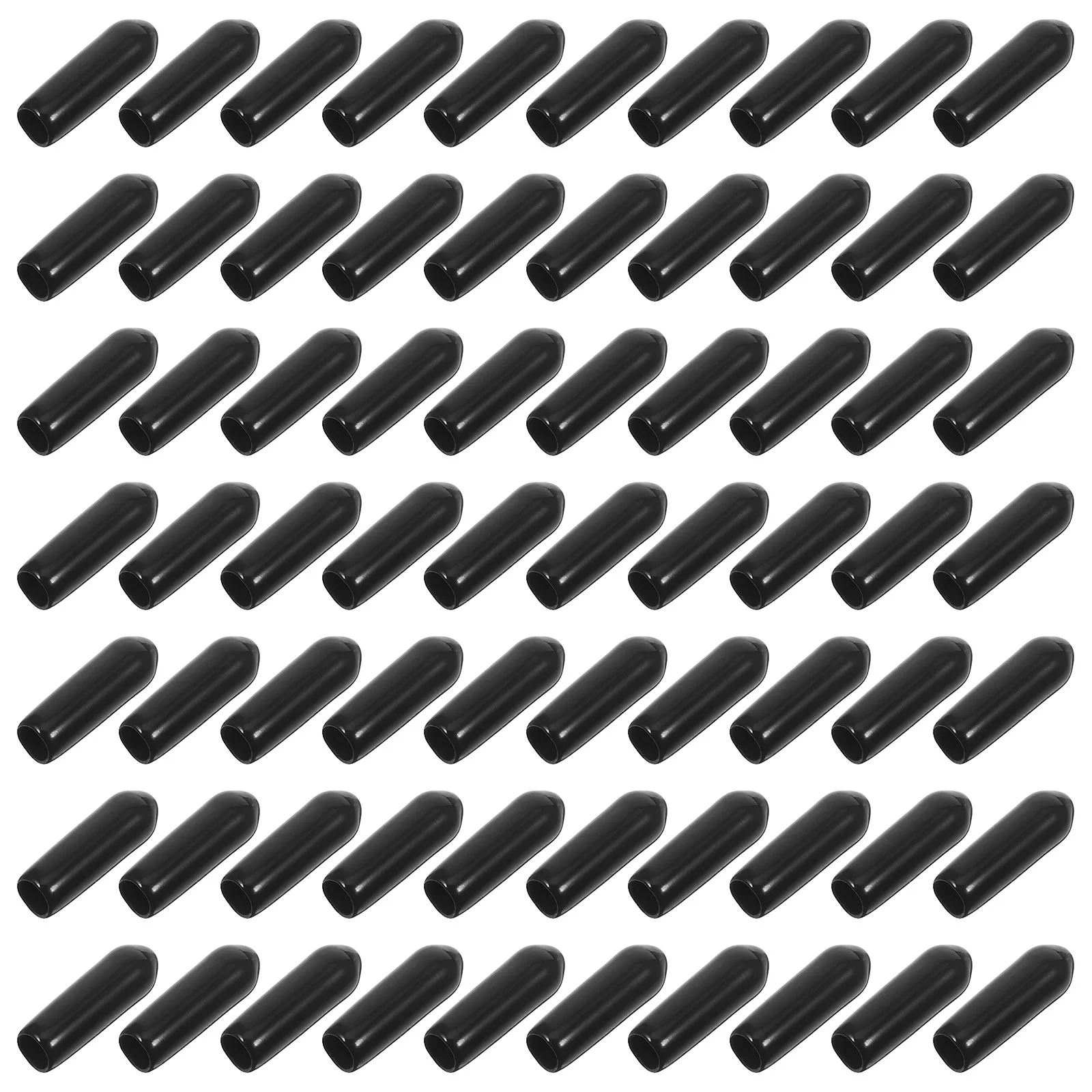 

250pcs Black Insulation Caps 5MM Inner Diameter Pegboard Hook Protectors PVC Material Safety Enhancement Precise Fit