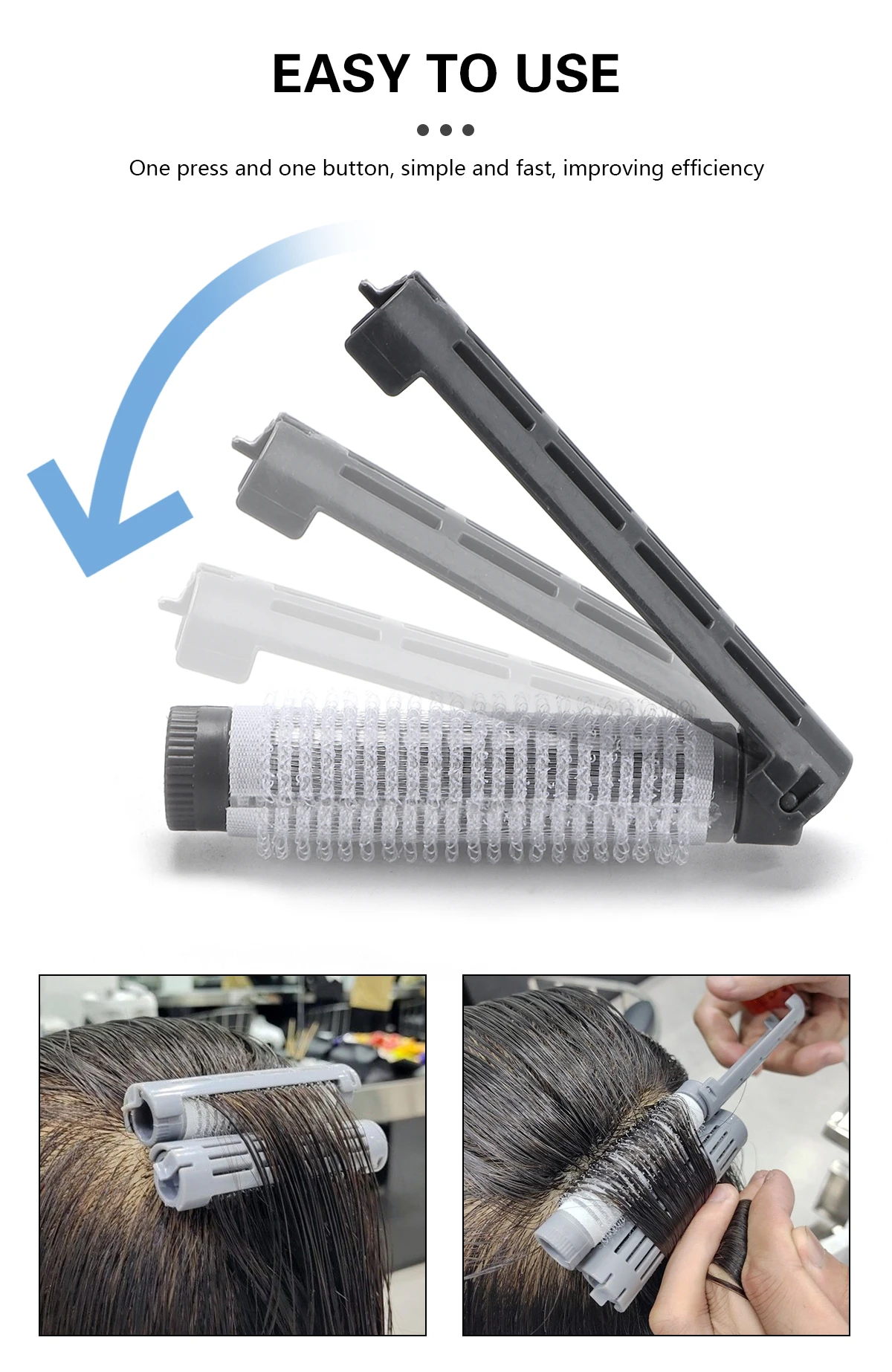 16/20/Set Haar-Dauerwellenrollen, flauschige Lockenwickler, Dauerwellenstäbe, Lockenwickler-Set, Friseur-Haarstyling-Werkzeug für den Salon – Detail 8