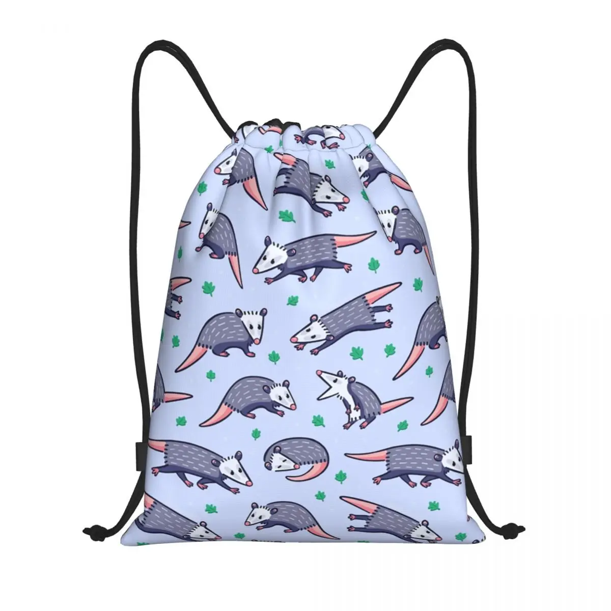 

Opossum Pattern Drawstring Backpack Women Men Sport Gym Sackpack Foldable Animal Pet Training Bag Sack