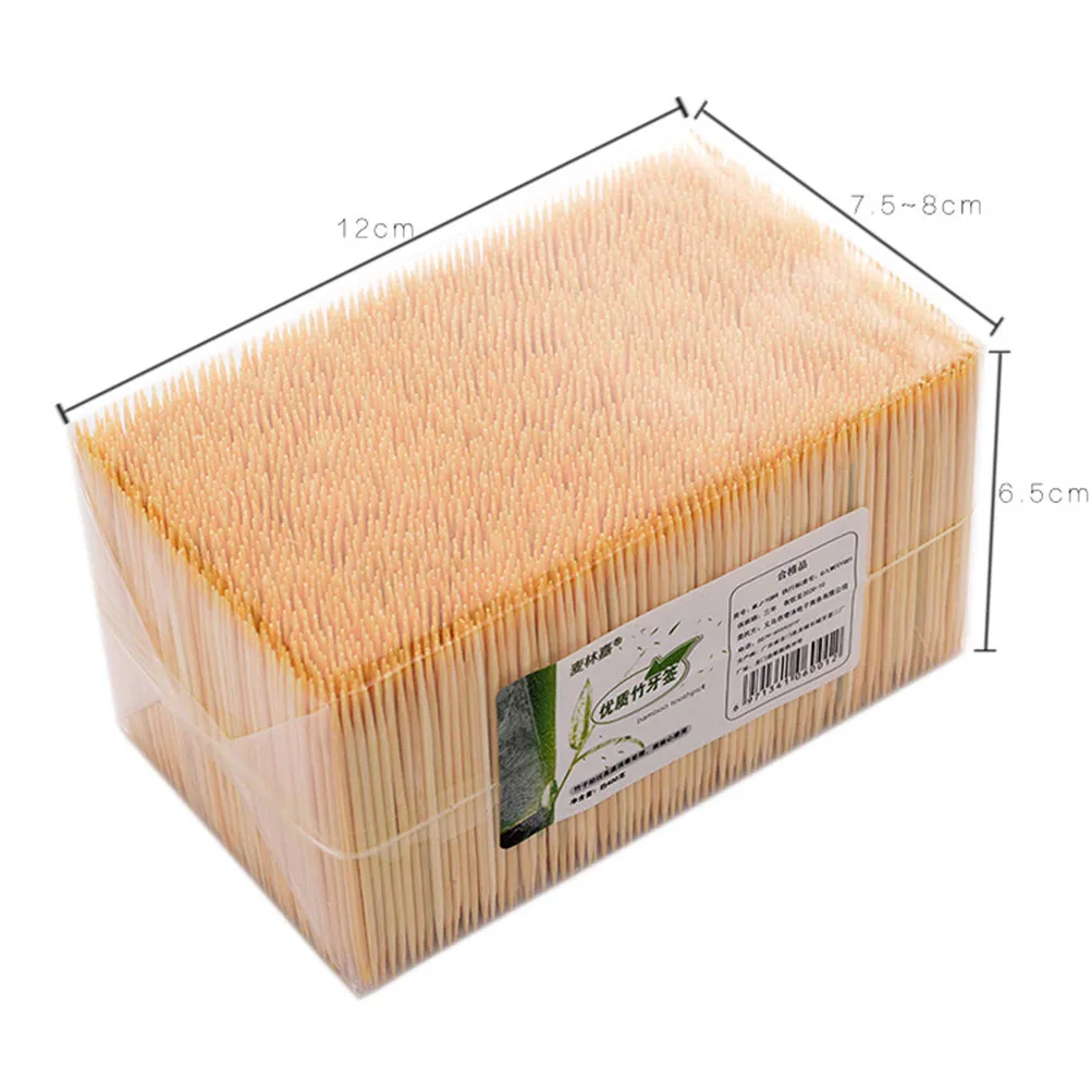 3500Pcs Disposable Bamboo Toothpicks Food Safe Sanitary Smooth Comfortable Home Restaurant Kitchen Essential Fruits Pickers