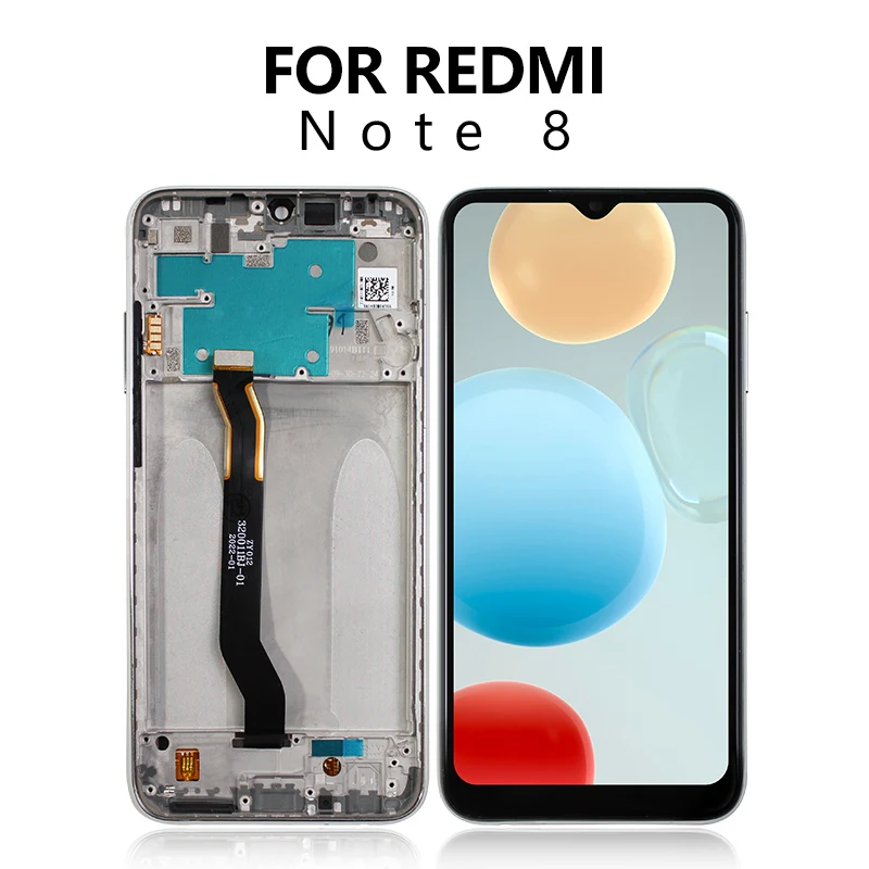 For Redmi Note 8 LCD Display+Touch Screen Replacement For Xiaomi Redmi  6.3inch Screen M1908C3JH, M1908C3JG, M1908C3JI With Fram