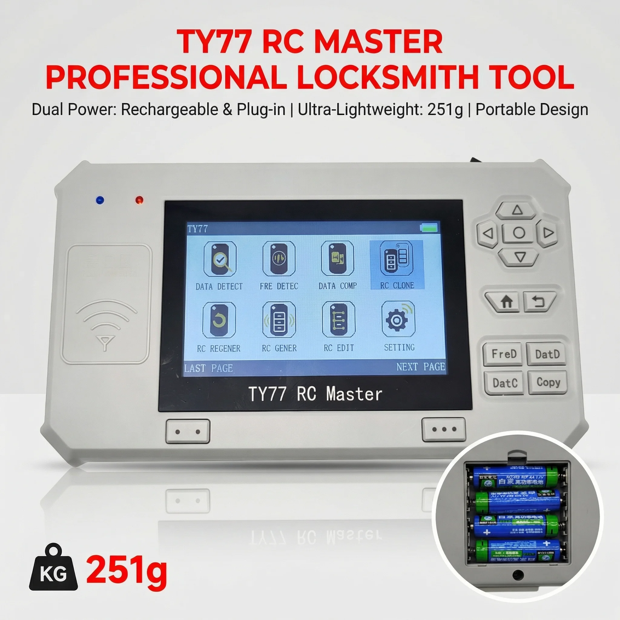 Car Garage Remote Key Duplicator TY200 TY90S Universal Remote Programmer Locksmith Remote Copy Tool