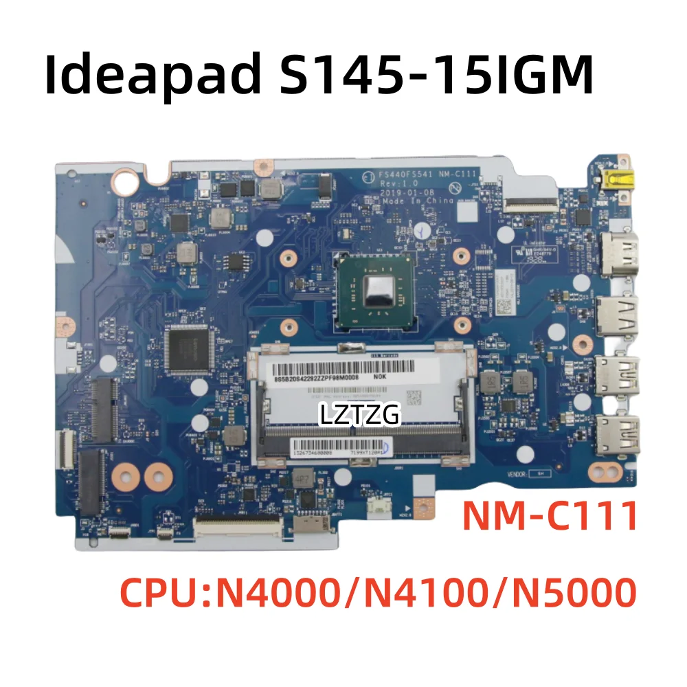 NM-C111 For Lenovo Ideapad S145-15IGM Laptop Motherboard CPU N4000 N4100 N5000 UMA 5B20S42282 5B20S42285 100% Tested OK