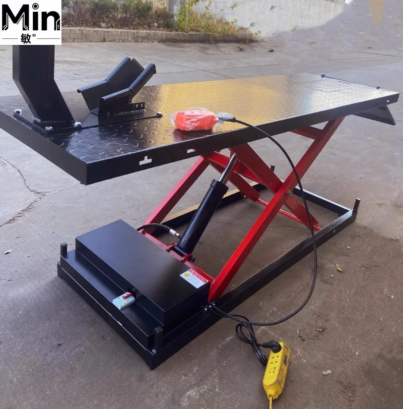 Motorcycle Pneumatic Hydraulic Lift Heavy Motorcycle Repair Lift Maintenance Stand for Garage Shop