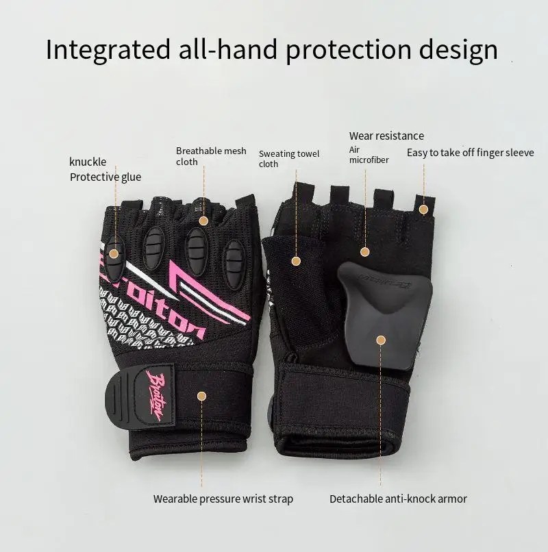 2 PCS Inline Skate Gloves Original Broiton Speed skates Gloves Roller Skate Glove Marathon Skate Road Skates Cycling CCN Gloves