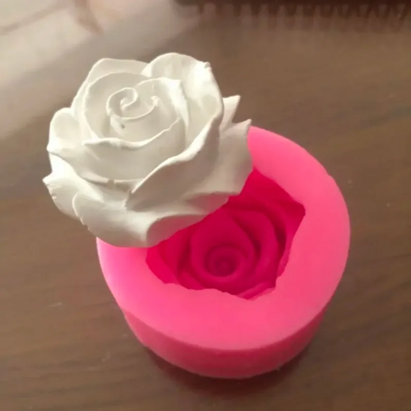 Flower Bloom Rose Shape Silicone Fondant Soap 3D Cake Mold Cupcake Jelly Candy Chocolate Decoration Baking Tool Moulds