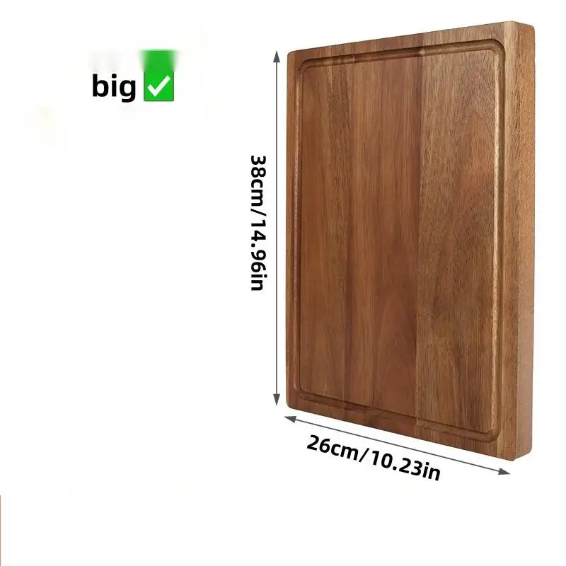 Beuken Walnoot Houten Snijplank Keuken Hakblok Kaas Vlees Slagerblok - Duurzame Houten Snijplank voor Keuken