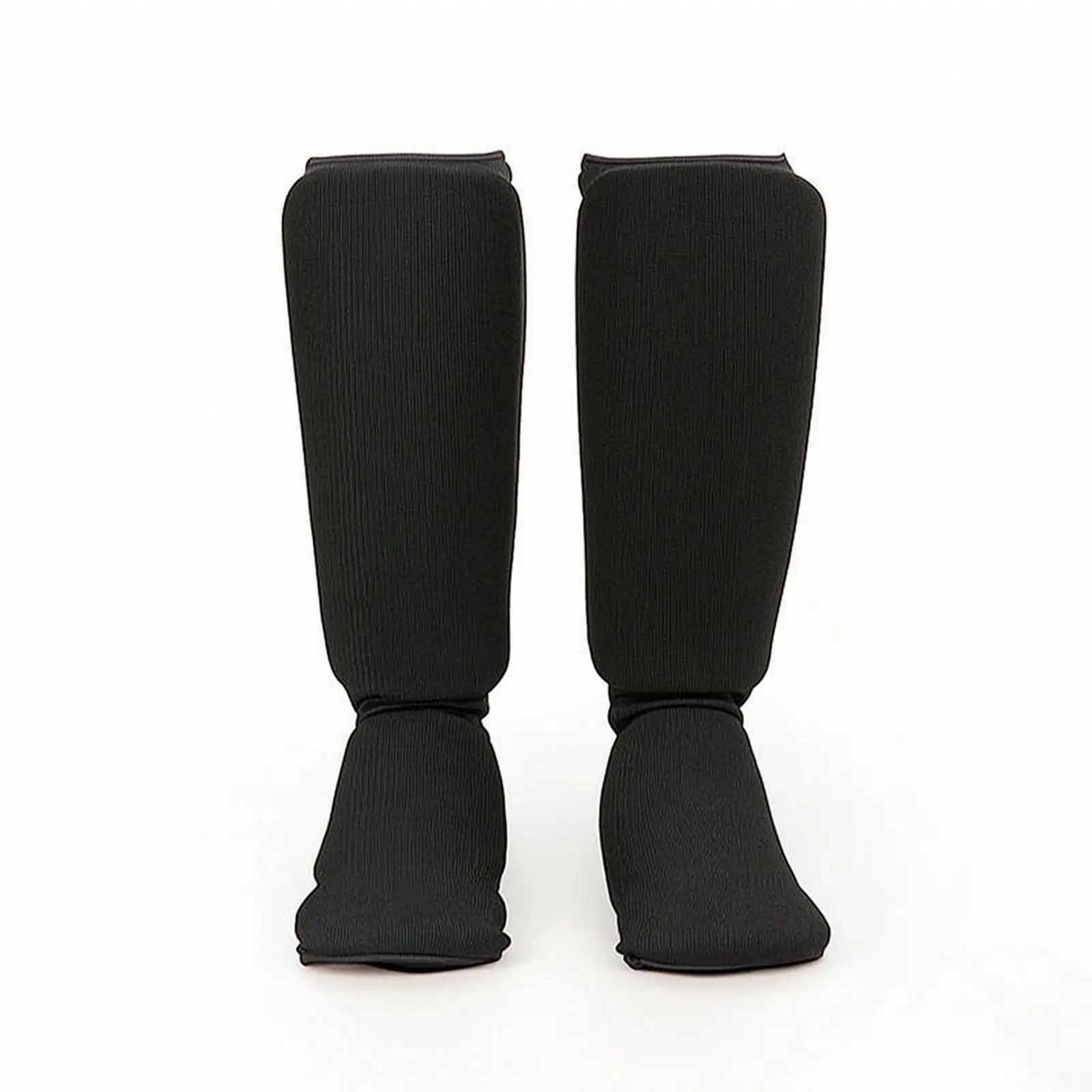 Martial Arts Leg Guards Padded Shin Foot Protector Breathable Knitted Sleeve for Muay Thai Kickboxing Sparring