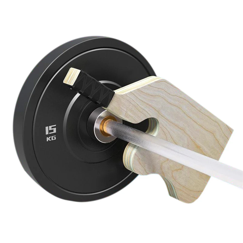 Wooden Barbell Plate Changer with Non-Slip Handle Barbell Stand Deadlift Barbell Holder Jack for Loading/Unloading Barbell Bar