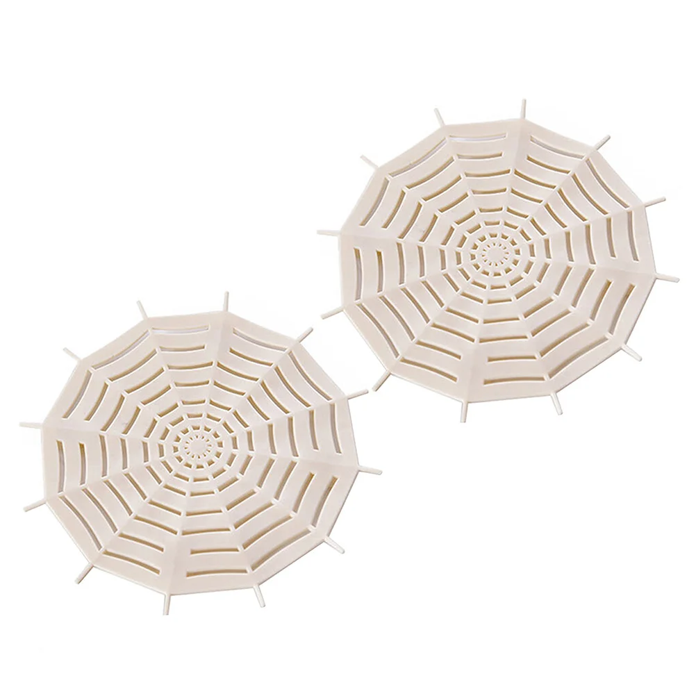 

2 Pcs Filter Floor Drain Kitchen Sink Strainer Hair Stopper Screen Beige Drainer