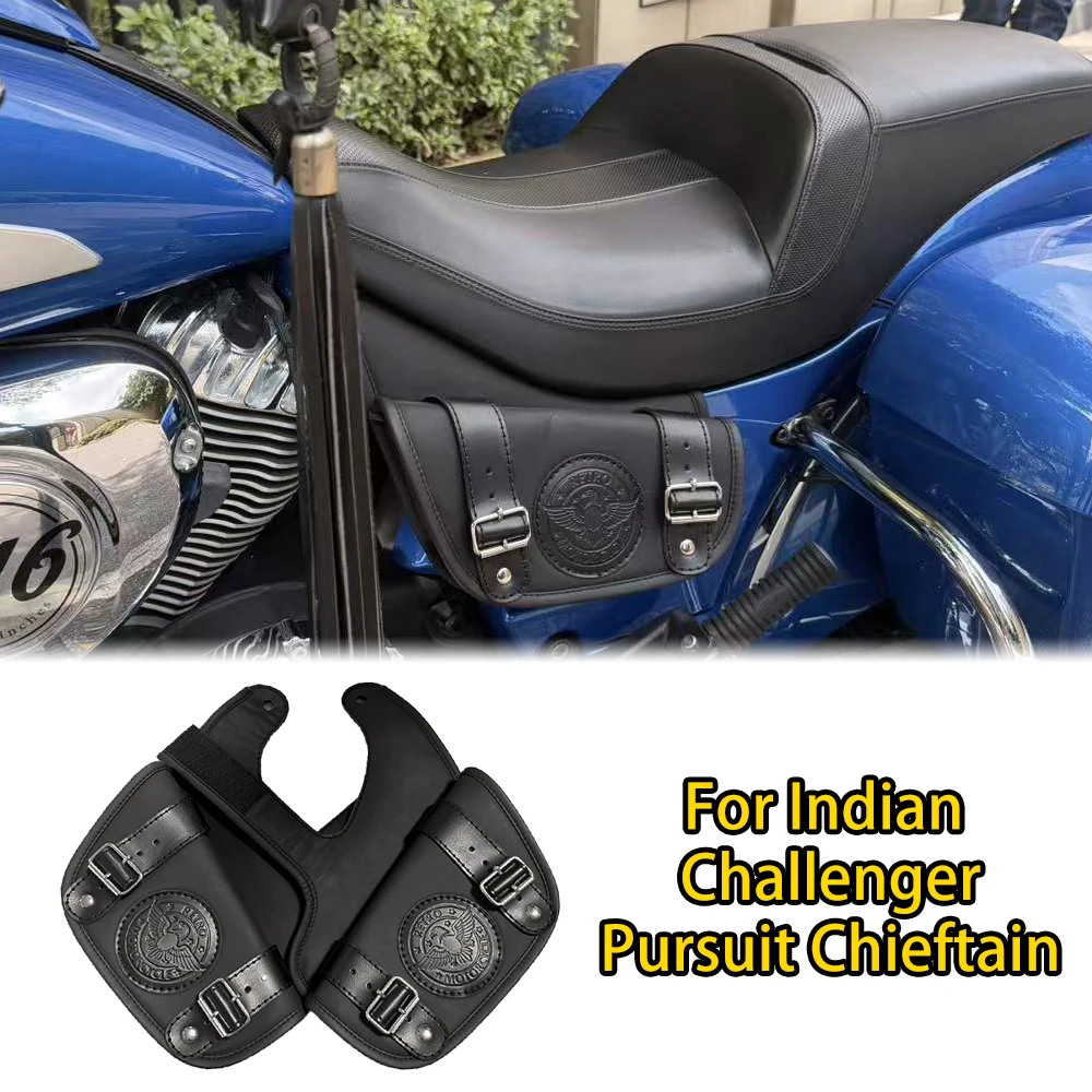 Waterproof Motorcycle Heat Shield Side Tank Pouch Storage Bag For Indian Challenger Chieftain Roadmaster Springfield 2020-2026