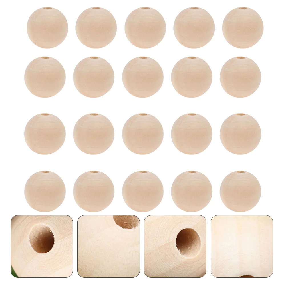 

50 Pcs Scattered Beads Log Dispersion Car Decor Tape Wooden Large Craft Sticks Spacer