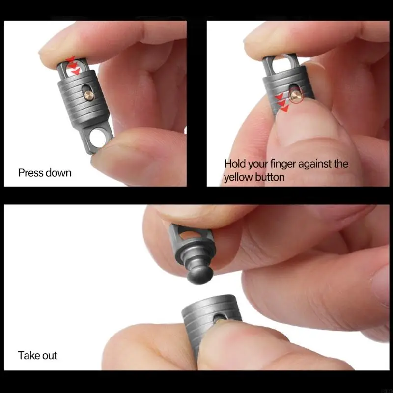 Keychain Key Holder Lightweight And Rustproof For Secure Key Management Professional Explorers Use Hiking Camping 1 Pair