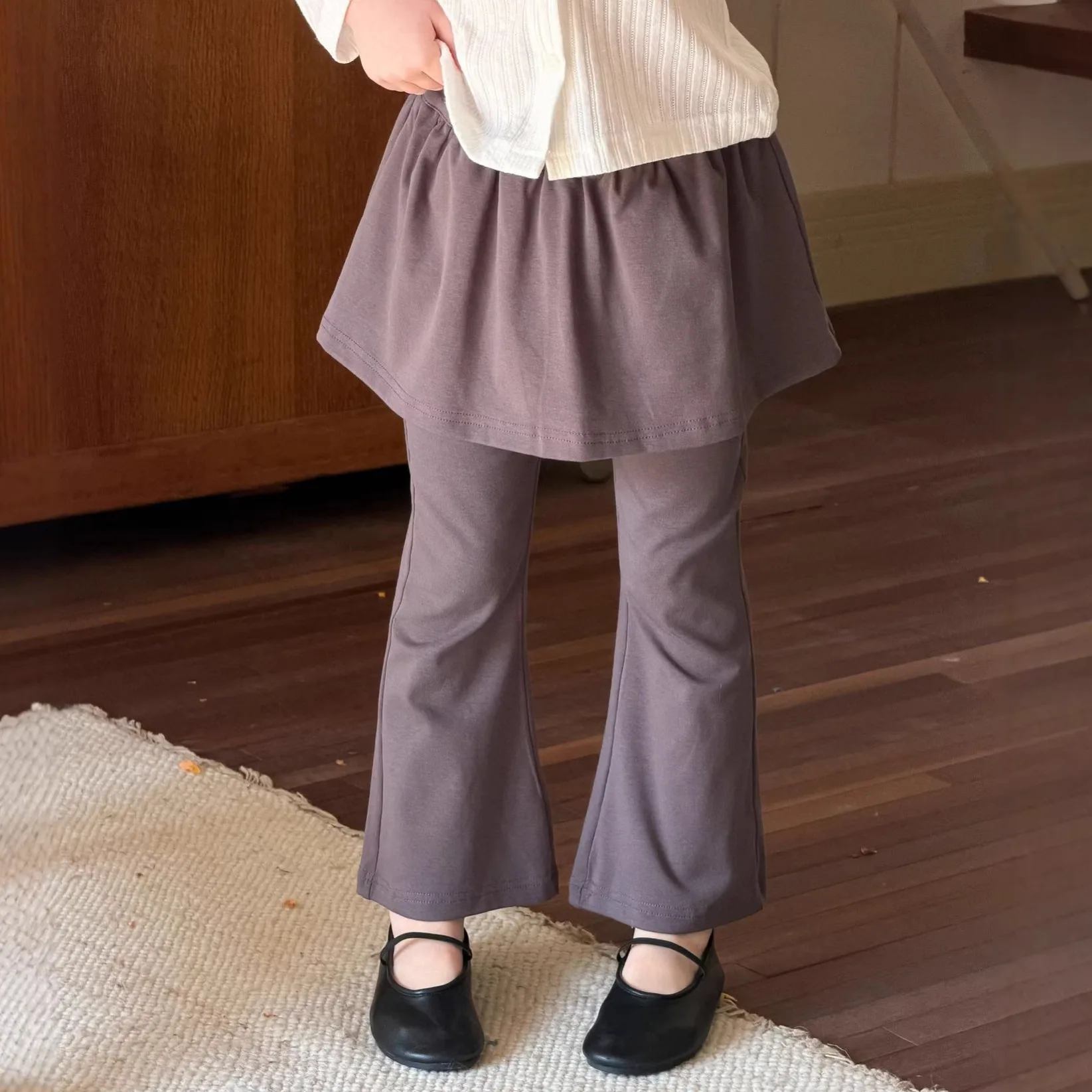 Girls' 2026 Spring Clothing New Korean Wear with Women's Treasure Fart Curtain Flared Pants