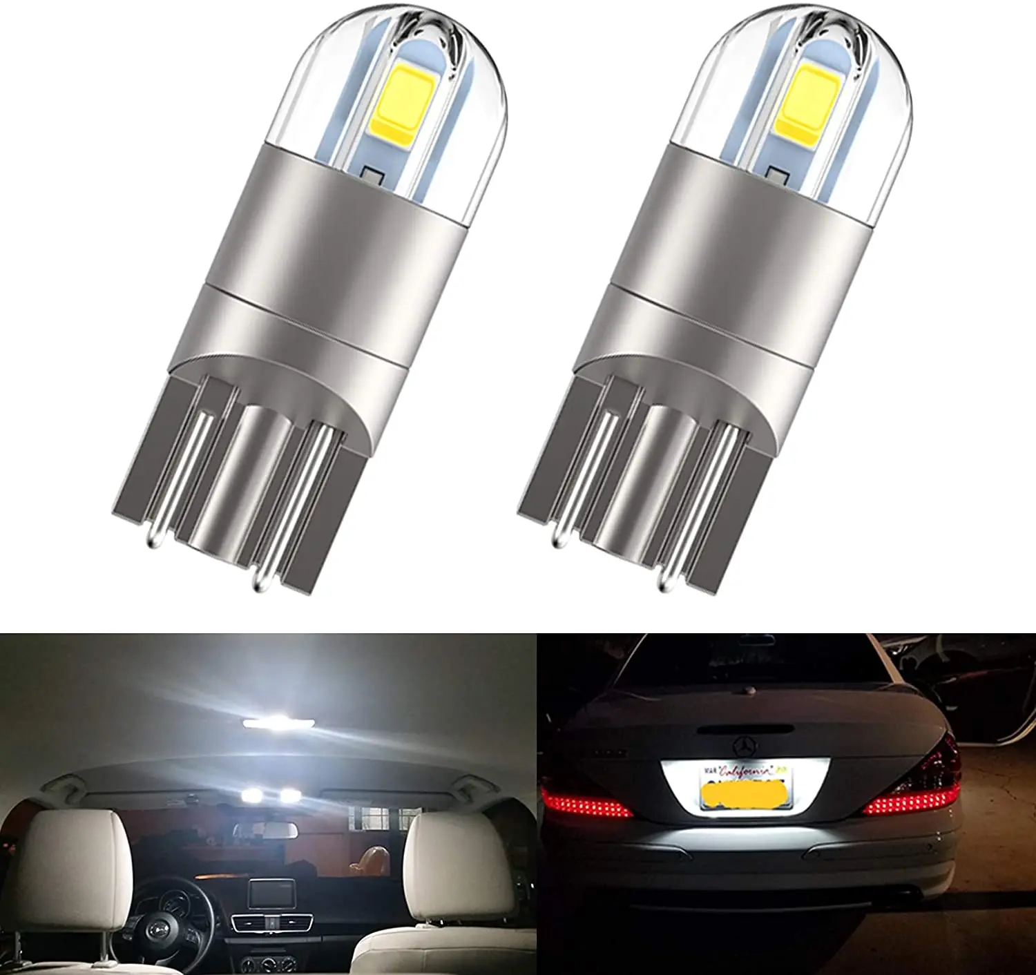 

10pcs Car Light W5W T10 LED 192 501 Tail Side Bulb 3030 SMD Marker Lamp WY5WCanbus Auto Styling Wedge Parking Dome Light DC 12