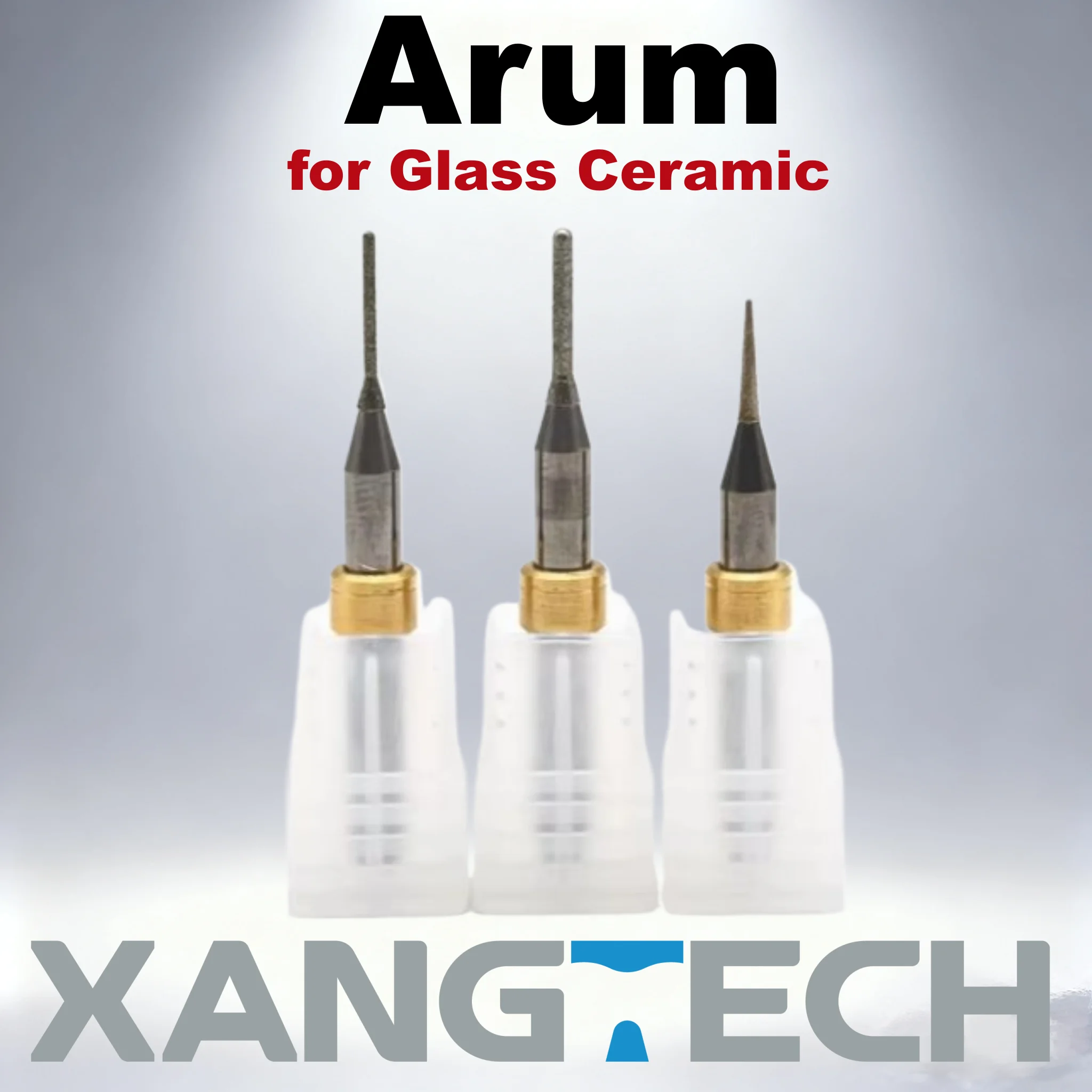 

XANGTECH Arum Milling Bur 0.6/1.0/1.5/2.5mm For Glass Ceramic Lithium Disilicate Milling Cutters Dental Materials Dental Lab