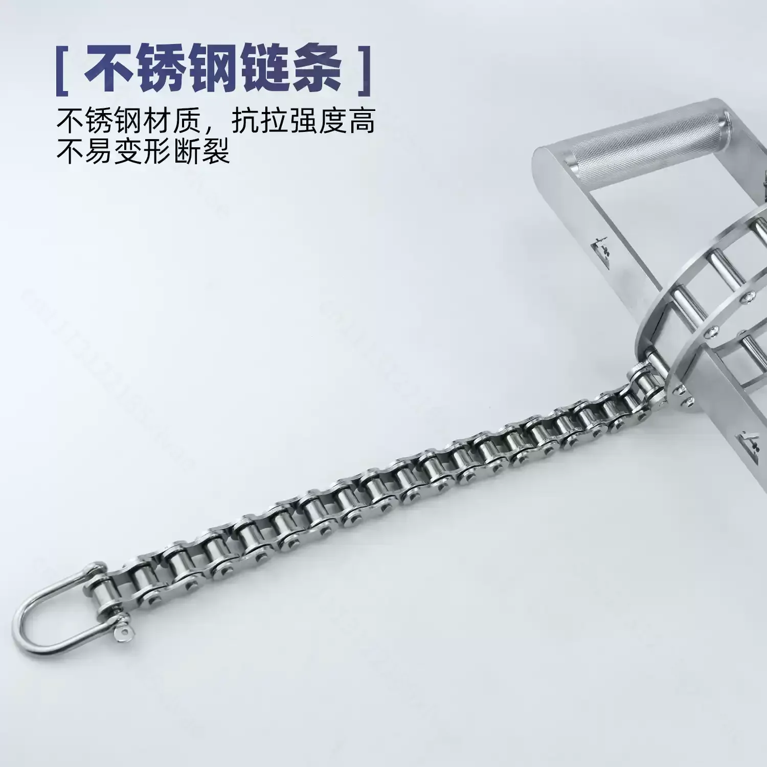 Stainless Steel H Shape Rowing Handle, High & Low Pull Stretch Grip, Strength Fitness Workout Accessory for Cable Machine