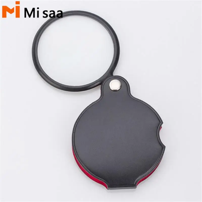 

50mm Mini Handheld Magnifying Glass Foldable Pocket Magnifying Glass Reading Magnifier Jewelry Appreciation Loupe Optical Tool