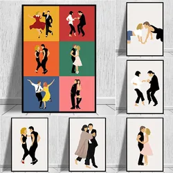 La La Land Dancing Grease Movie Posters Prints Wall Pictures Funny Pulp Fiction Abstract Minimalist Art Canvas Painting Decor