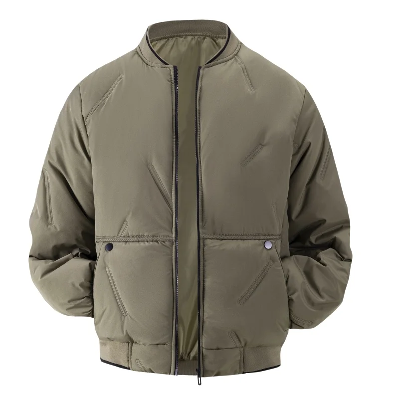 ملابس رجالية خارجية عالية الجودة رياضية ترفيهية مقاومة للرياح ملابس قطنية سميكة دافئة مريحة وعصرية ملابس بيسبول مقاومة للبرد