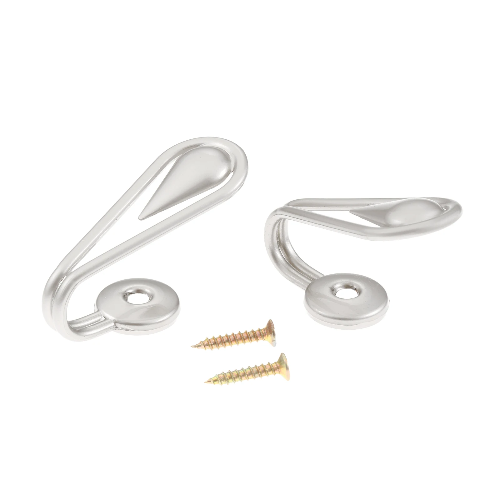 1 Pair Curtain Hooks Water Droplet Shape Tie Back Curtain Hooks Zinc Alloy for Hanging Clothes Coats Towels Hats Bags Keys