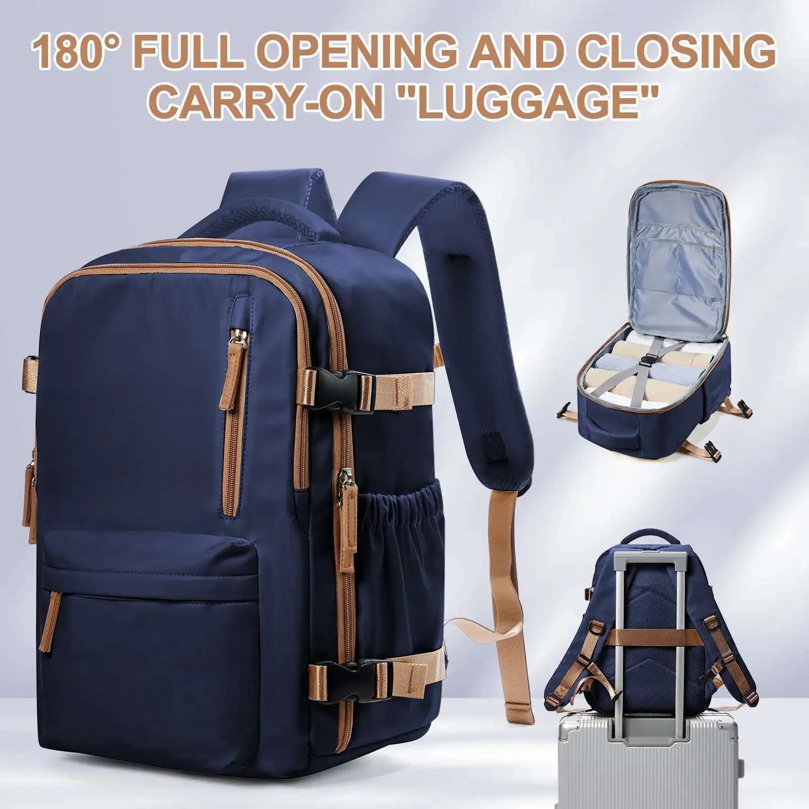 

Men Travel Easyjet 45X36x20 Airplane Bag Hand Lage Multifunction Daybacks Carry-Ons Laptop Backpack Women Cabin Bags male ins