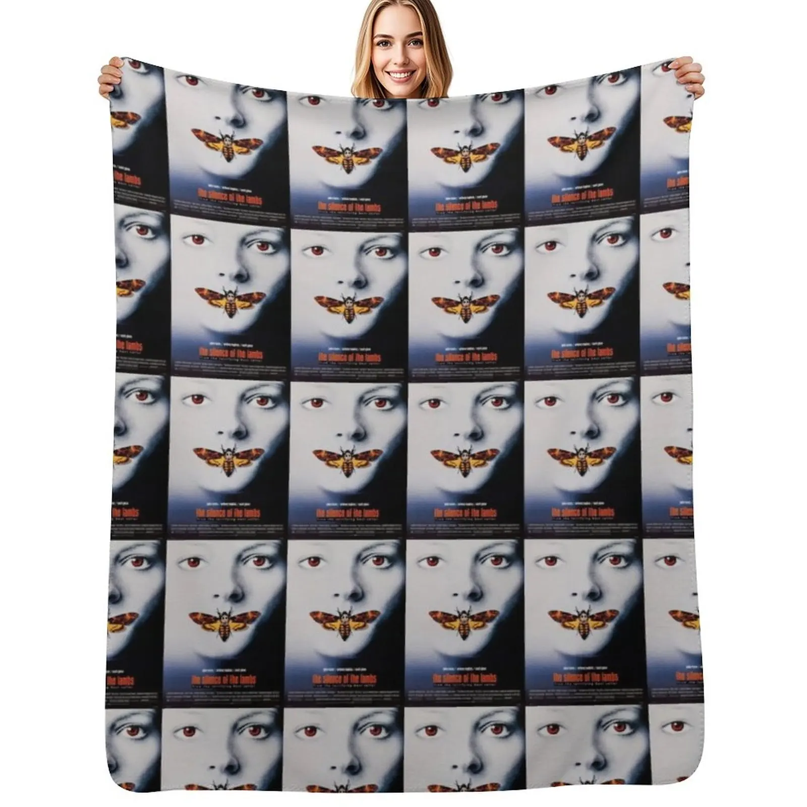 The Silence of the lambs movie poster Throw Blanket sofa bed for winter Kid'S Decoratives Thins Blankets