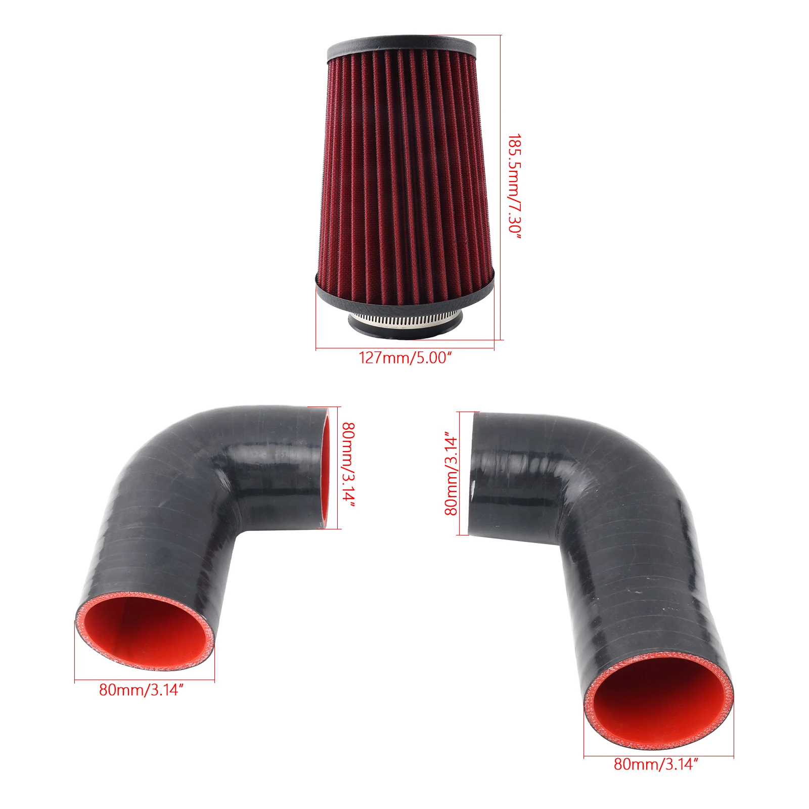 factory supply M276 (V6) Cold Air Intake System Dual Dry Filter for Mercedes-Benz C400 C450 C43AMG GLC43 engine 2012+