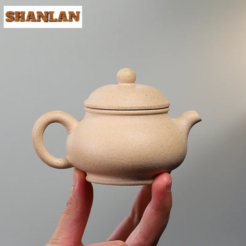 110ML Aesthetic Yixing Purple Clay Teapots Handmade Pot Raw Ore Section Mud Kettle Zisha Tea Set Tea Ceremony Decoration Craft