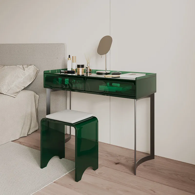 Coiffeuse minimaliste nordique, table de maquillage contemporaine pour la maison, gain de place, avec rangement, mobilier de chambre