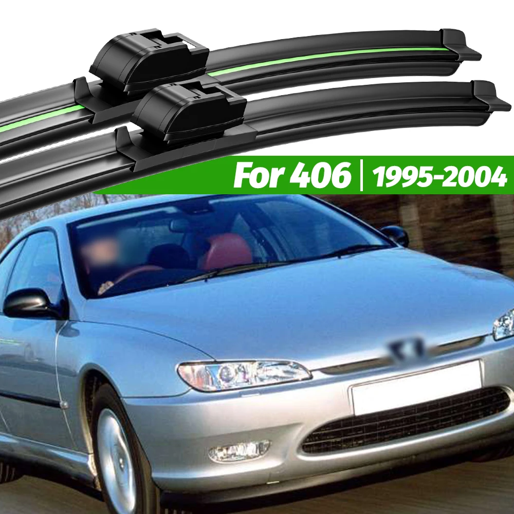 

For Peugeot 406 1995-2004 2pcs Front Windshield Wiper Blades 1996 1997 1999 2000 2001 2002 2003 Windscreen Window Accessories