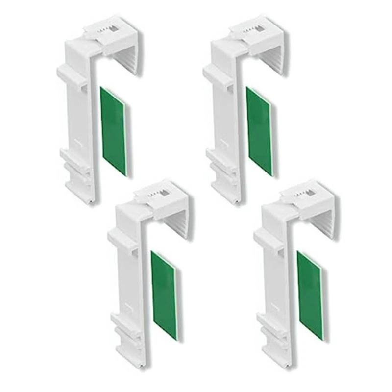 4Pcs Adjustable Window Curtain Brackets Roller Blind Fixing Clip Clamp Holders