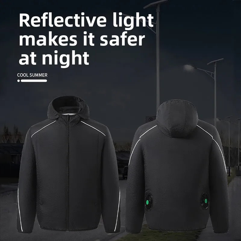 Adjustable Speed Fan Cooling Garment Wearable Air Condition Suit Breathable Workwear for High Heat Working Scenes