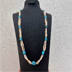 Chinese Tibetan Ethnic Style Shell Treasures Necklace Nyingchi Shigatse Tibetan Accessories Sweater Chain