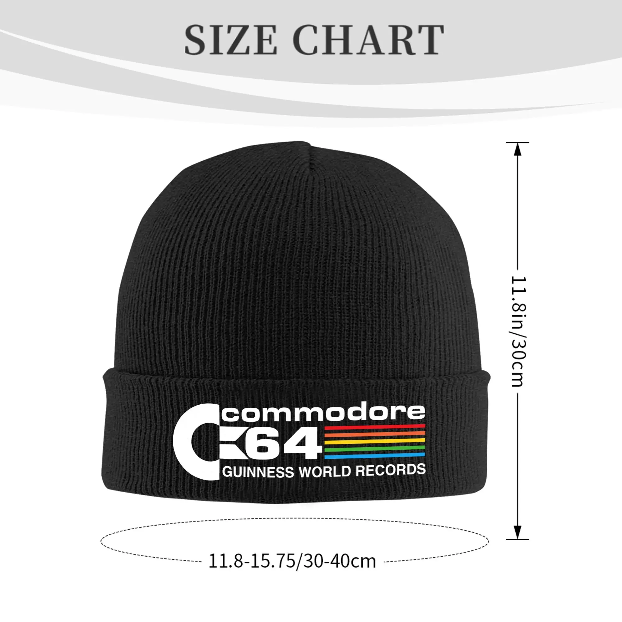 Custom Commodore C64 Game Bonnet Hat Cool Knitted Hat Men Women Unisex Computer Geek Winter Warm Skullies Beanies Caps