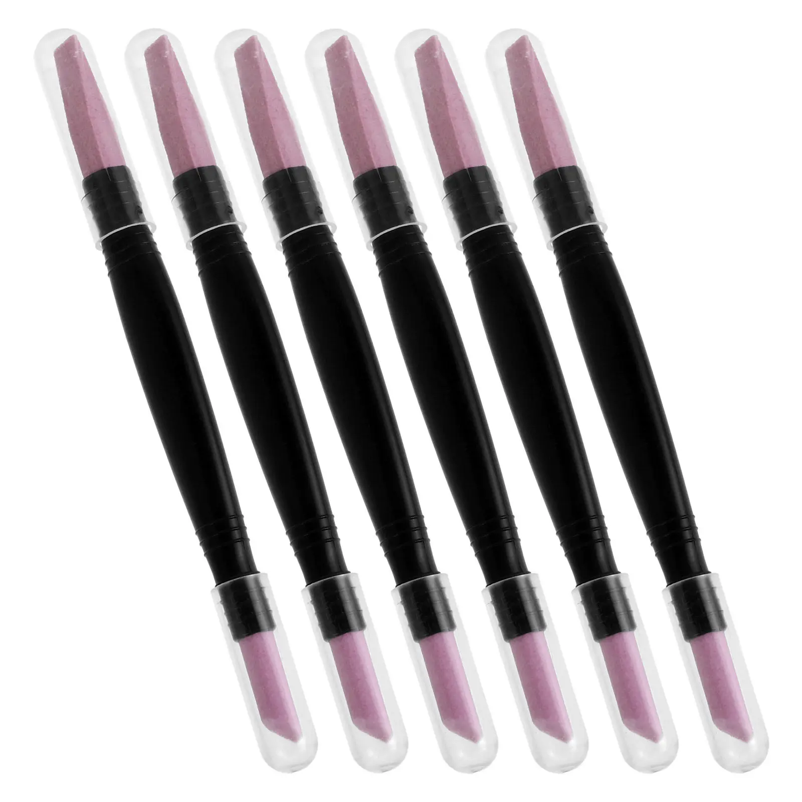 6Pcs Dual-End Nail Sanding Pen for Cuticle Removal and Precision Nail Surface Smoothing Portable Manicure Accessory