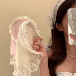 Lace Triangular Hair Scarf Headband Square Headscarf Hairband Turban Bandage Bandana Headband Women Headwarp Hair Accessories